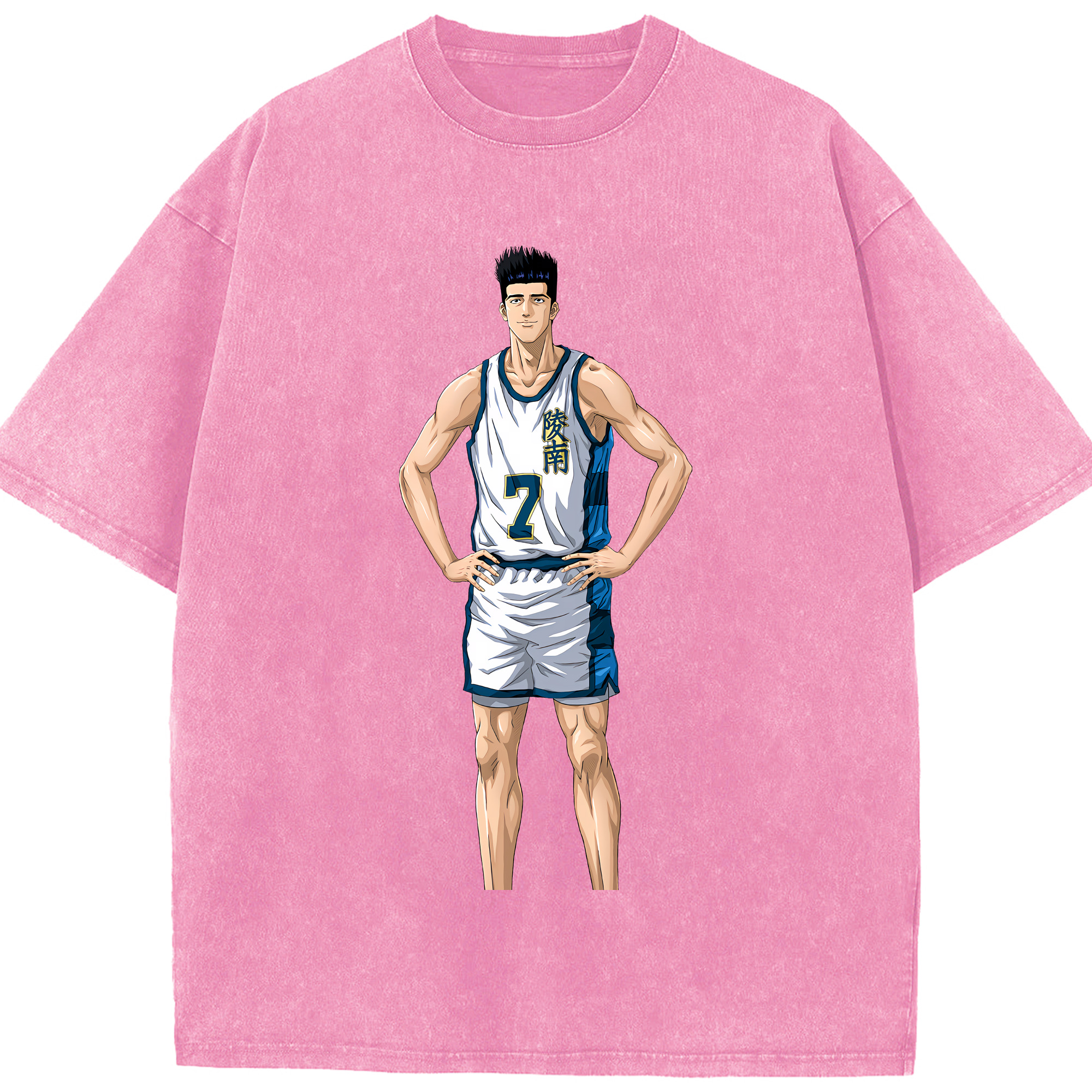 （画像用） SLAM DUNK／スラムダンク 綿100% ヴィンテージ風 半袖Tシャツ（フロントプリント）
